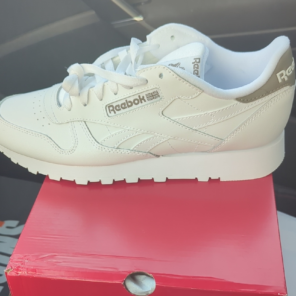 Reebok Classic White and Gray Sneakers
